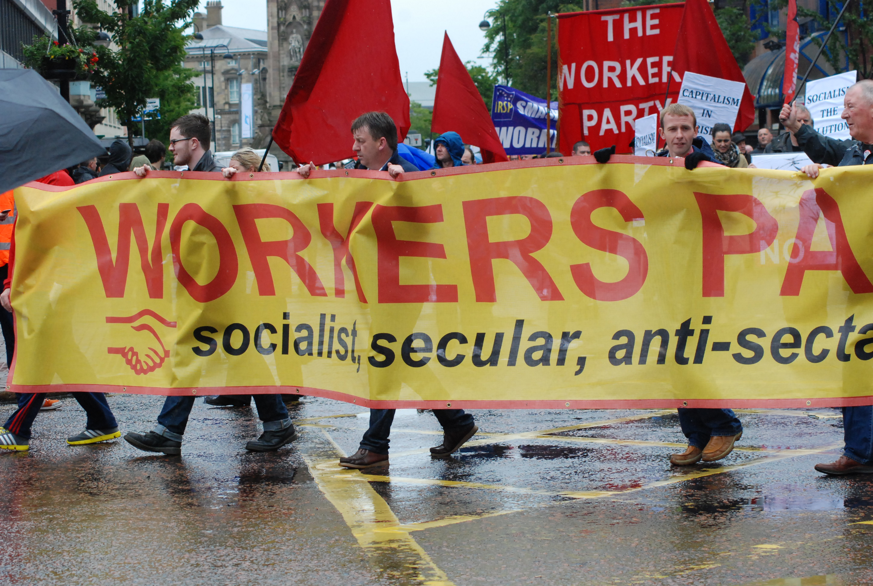 Workers Party at G8 protest, Belfast